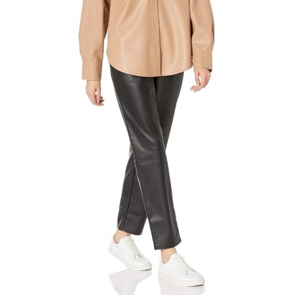 The Drop @Lisadnyc Black Vegan Leather Pull-On Jogger - Picture 8 of 8